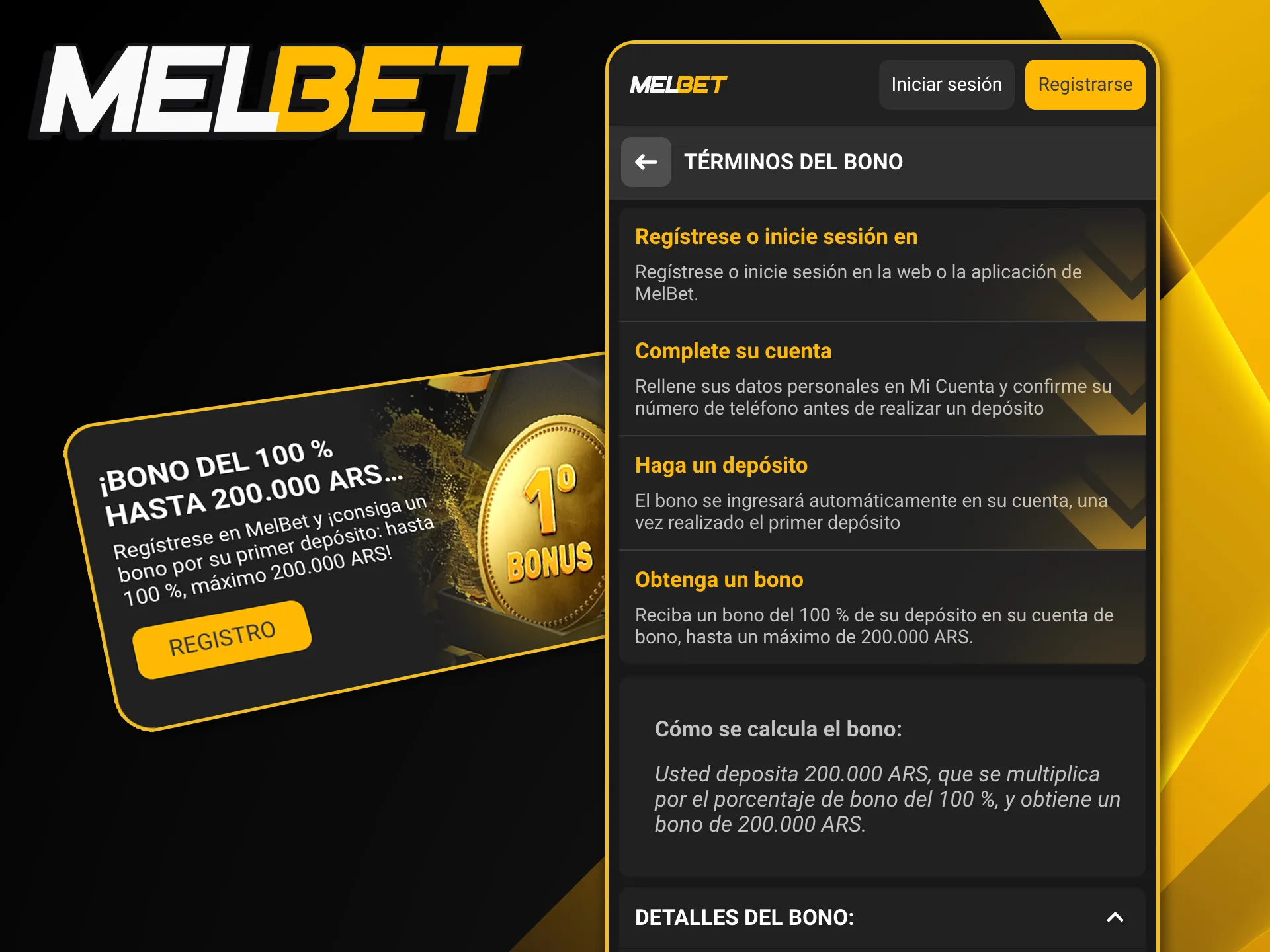 Detalle del regalo de bienvenida de Melbet disponible para nuevos usuarios que instalen la aplicación.