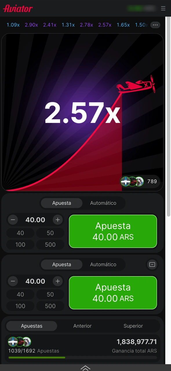 Entrá a tu cuenta de Melbet y localizá el juego Aviator en el menú principal.