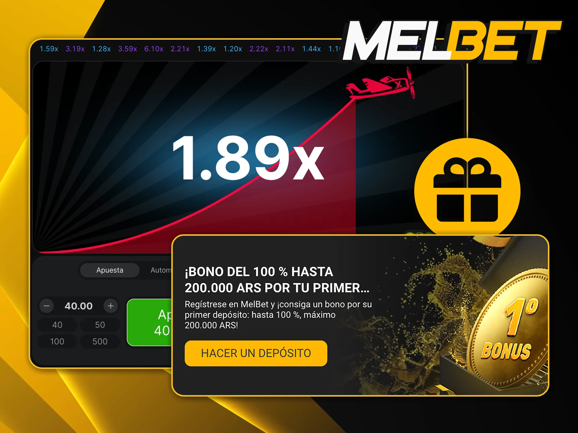 Activá tu promoción especial de Melbet y empezá a volar en el juego Aviator.