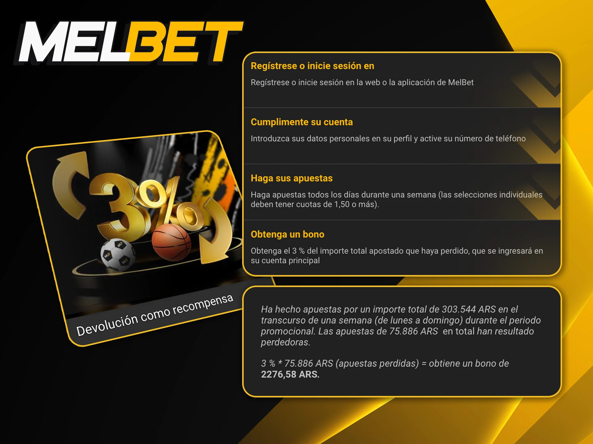 Recuperá parte de tu apuesta en Melbet si fallás uno de los pronósticos de tu combinada.