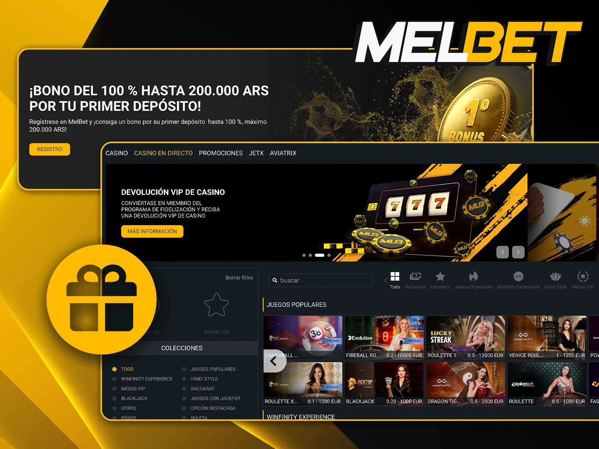 Reclamá tu regalo de bienvenida en Melbet para usar exclusivamente en las mesas con crupier real.