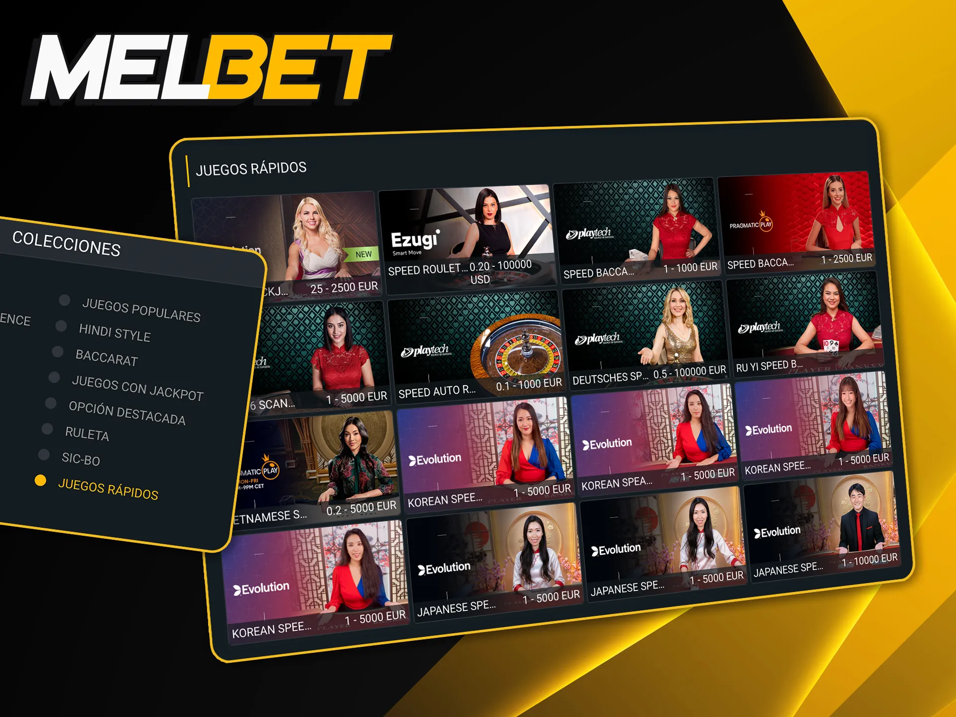 Disfrutá de la emoción de los dados y juegos de resultados inmediatos en el casino de Melbet.