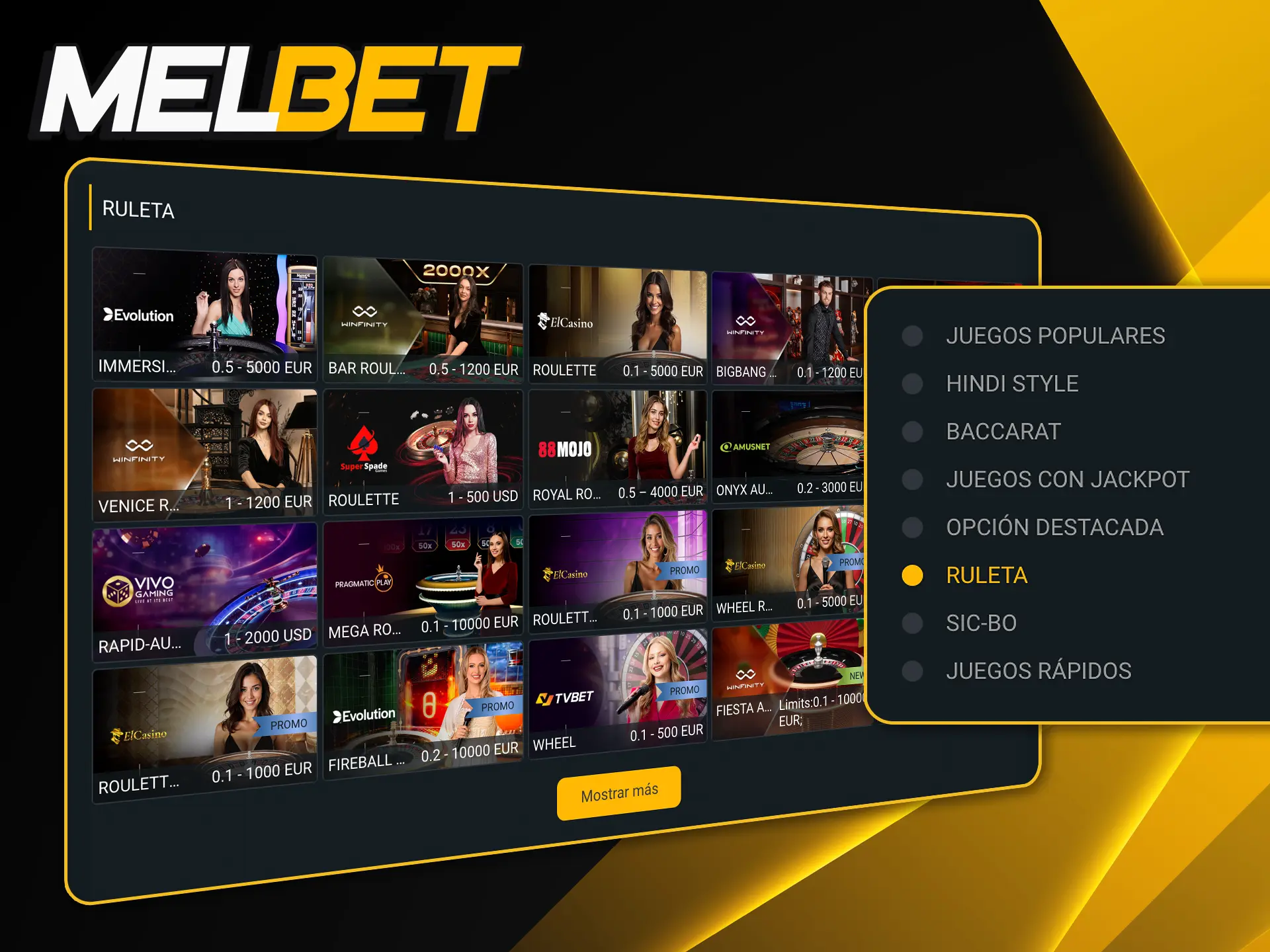 Sentí la adrenalina de la ruleta real en Melbet con transmisión en alta definición y apuestas en vivo.