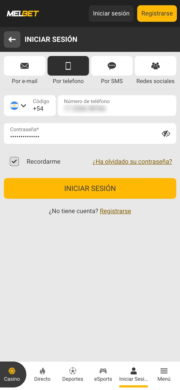 Ingresá a tu panel personal de Melbet para gestionar tus movimientos de dinero.
