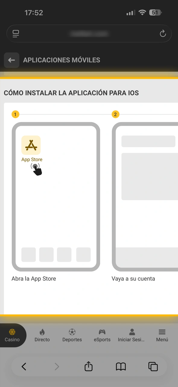 Completá los pasos de configuración guiada para habilitar la aplicación de Melbet en tu equipo.