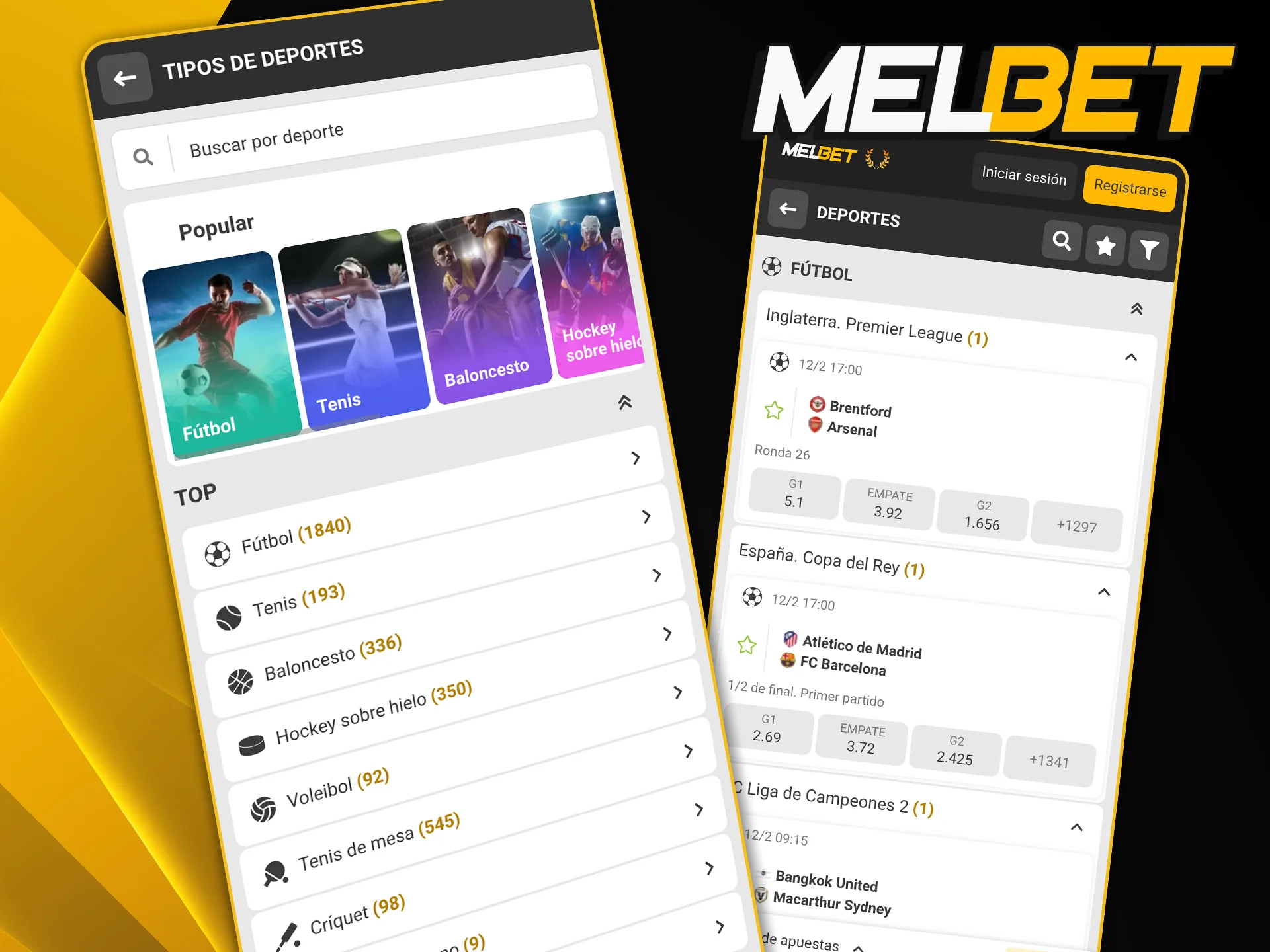 Explorá la amplia variedad de disciplinas y eventos deportivos para apostar desde tu iPhone con Melbet.