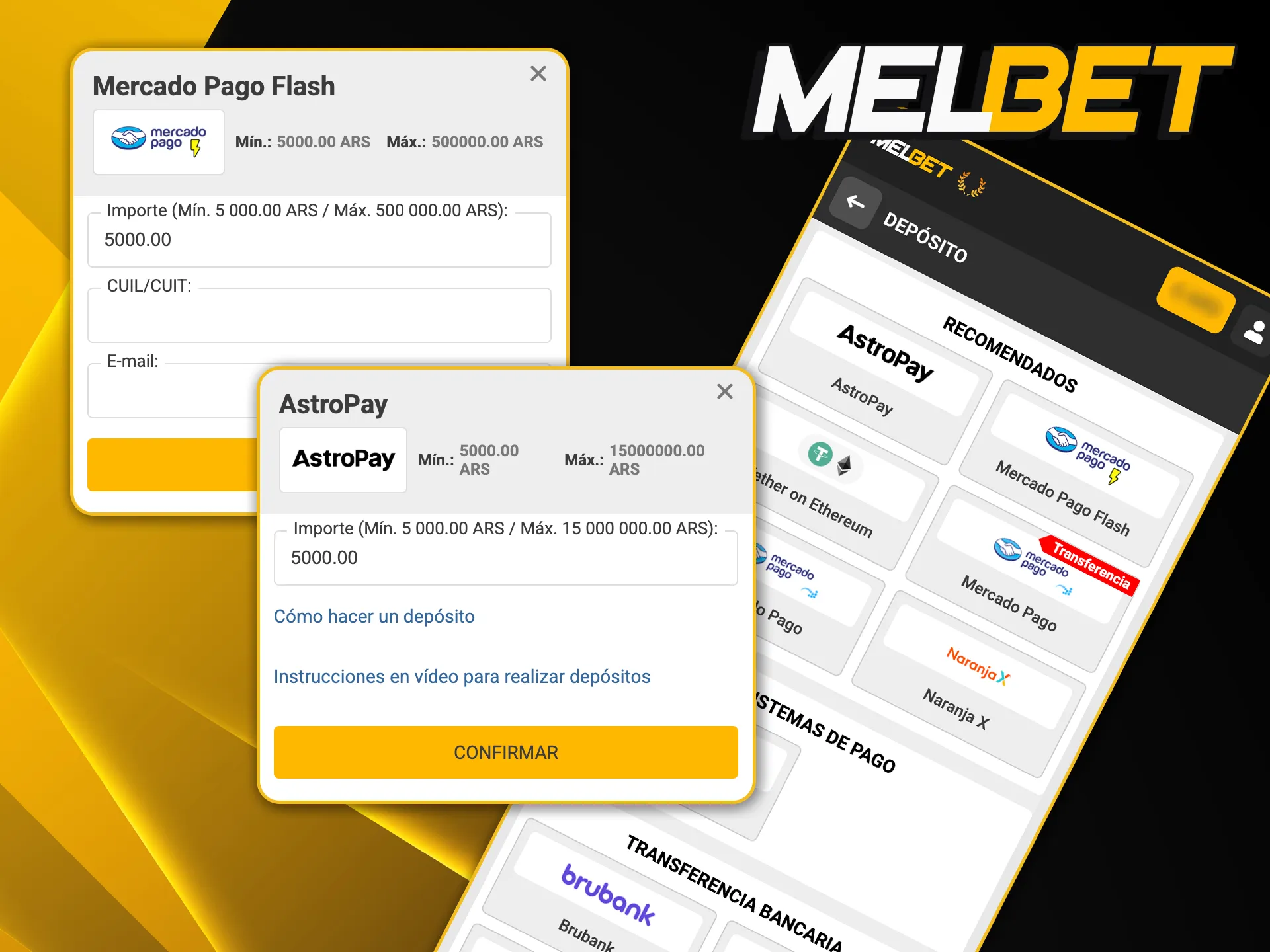 Tutorial para cargar saldo en tu cuenta de Melbet utilizando las opciones de pago integradas en la app.