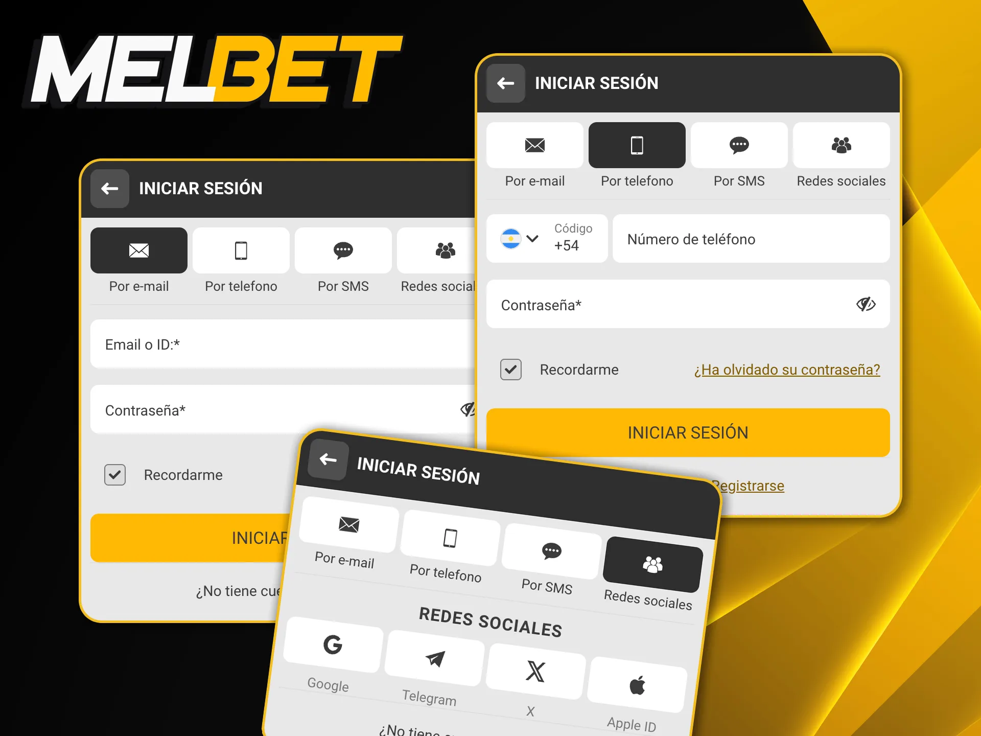 Instrucciones para ingresar a tu cuenta de Melbet de forma segura usando tus credenciales en el celular.