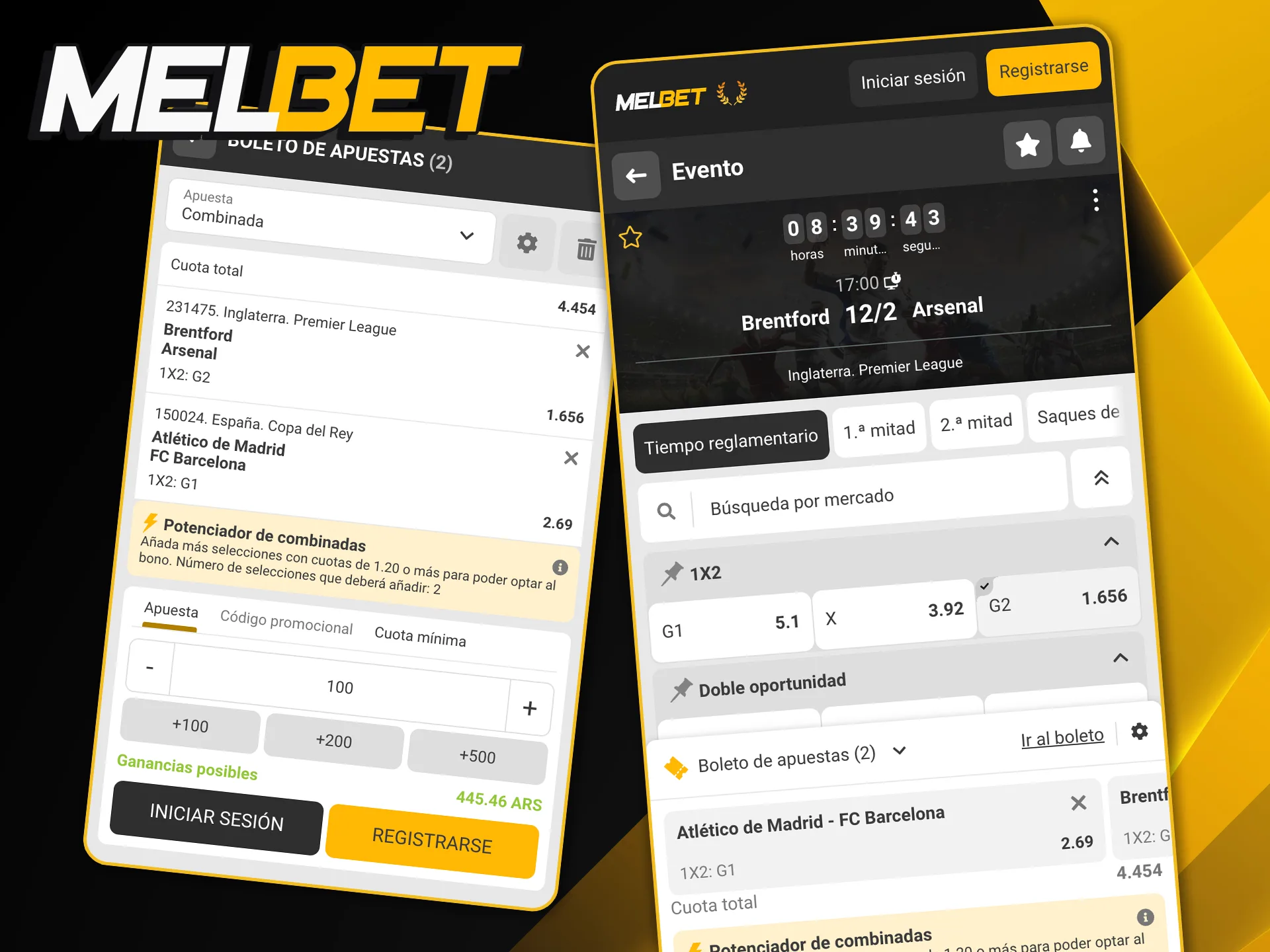 Información sobre apuestas simples, combinadas y de sistema disponibles en la interfaz móvil de Melbet.