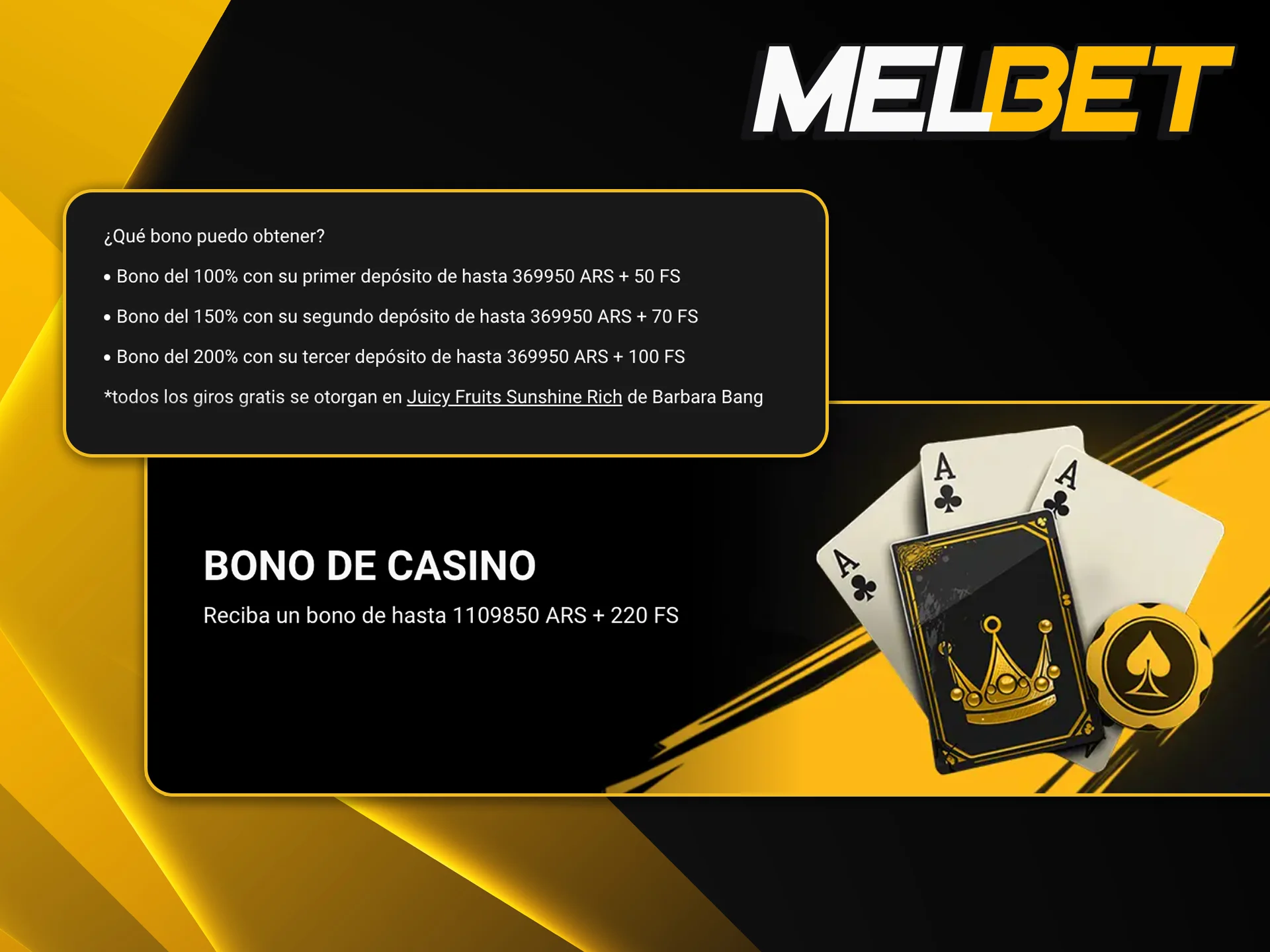 Conocé el paquete de bienvenida de Melbet que incluye crédito de regalo y giros gratis para el casino.