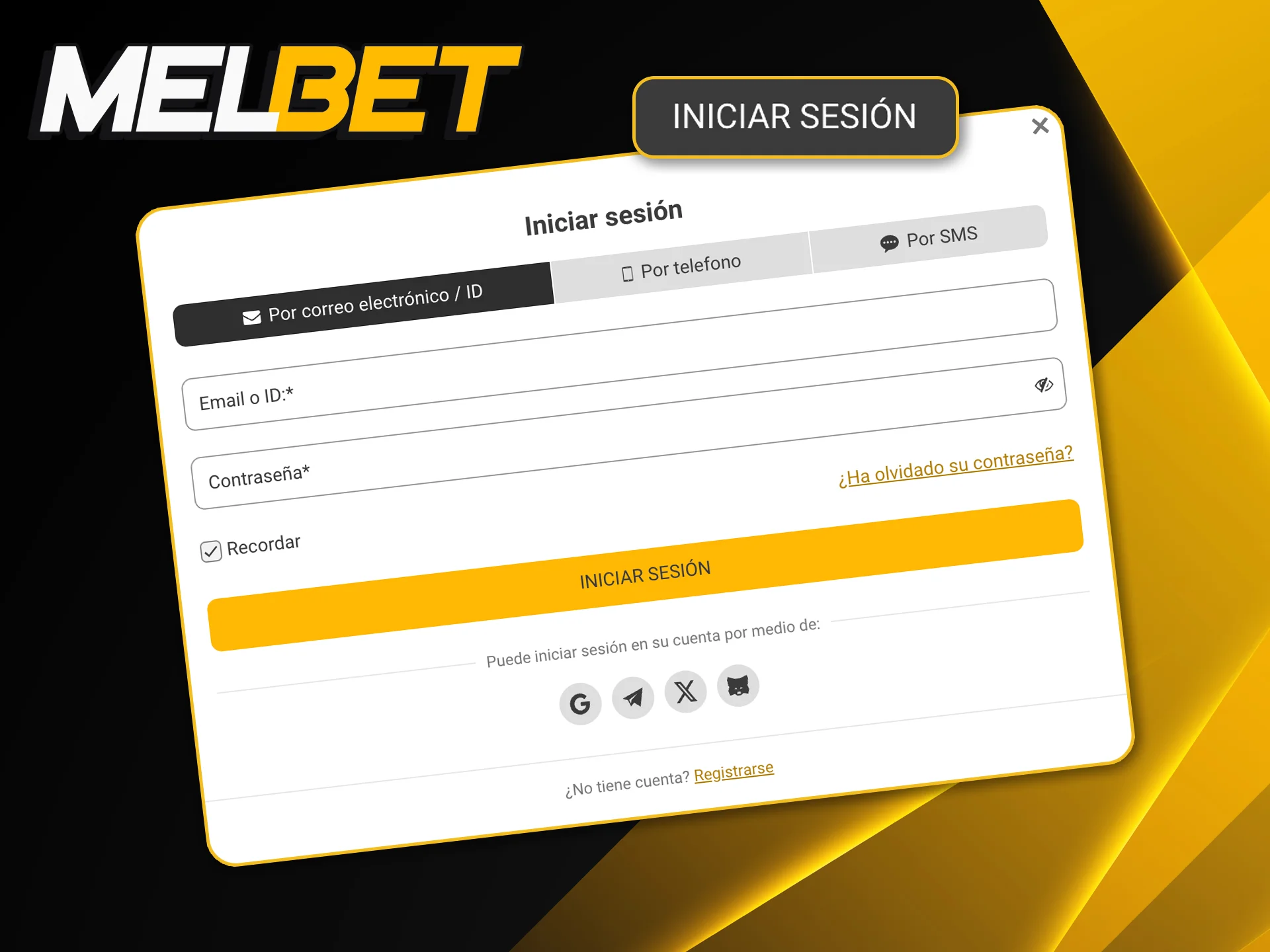 Guía para ingresar de forma segura a tu perfil personal de Melbet usando tu usuario y contraseña.