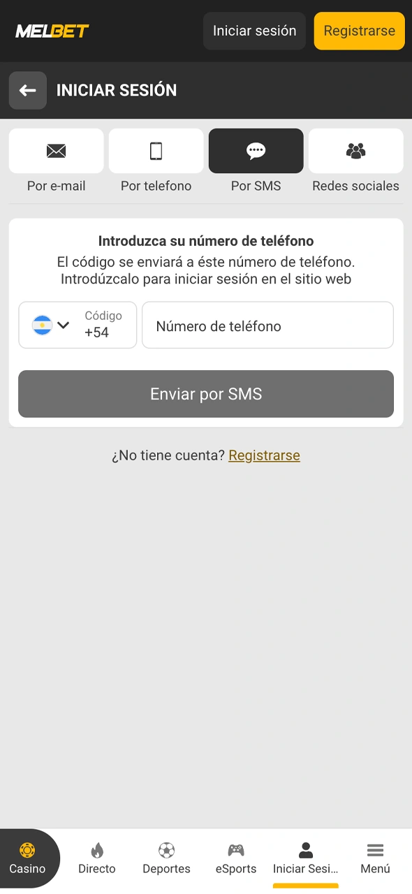 Mirá el formulario de acceso de Melbet, ingresá tus datos de forma segura para empezar a gestionar tu cuenta y tus apuestas.