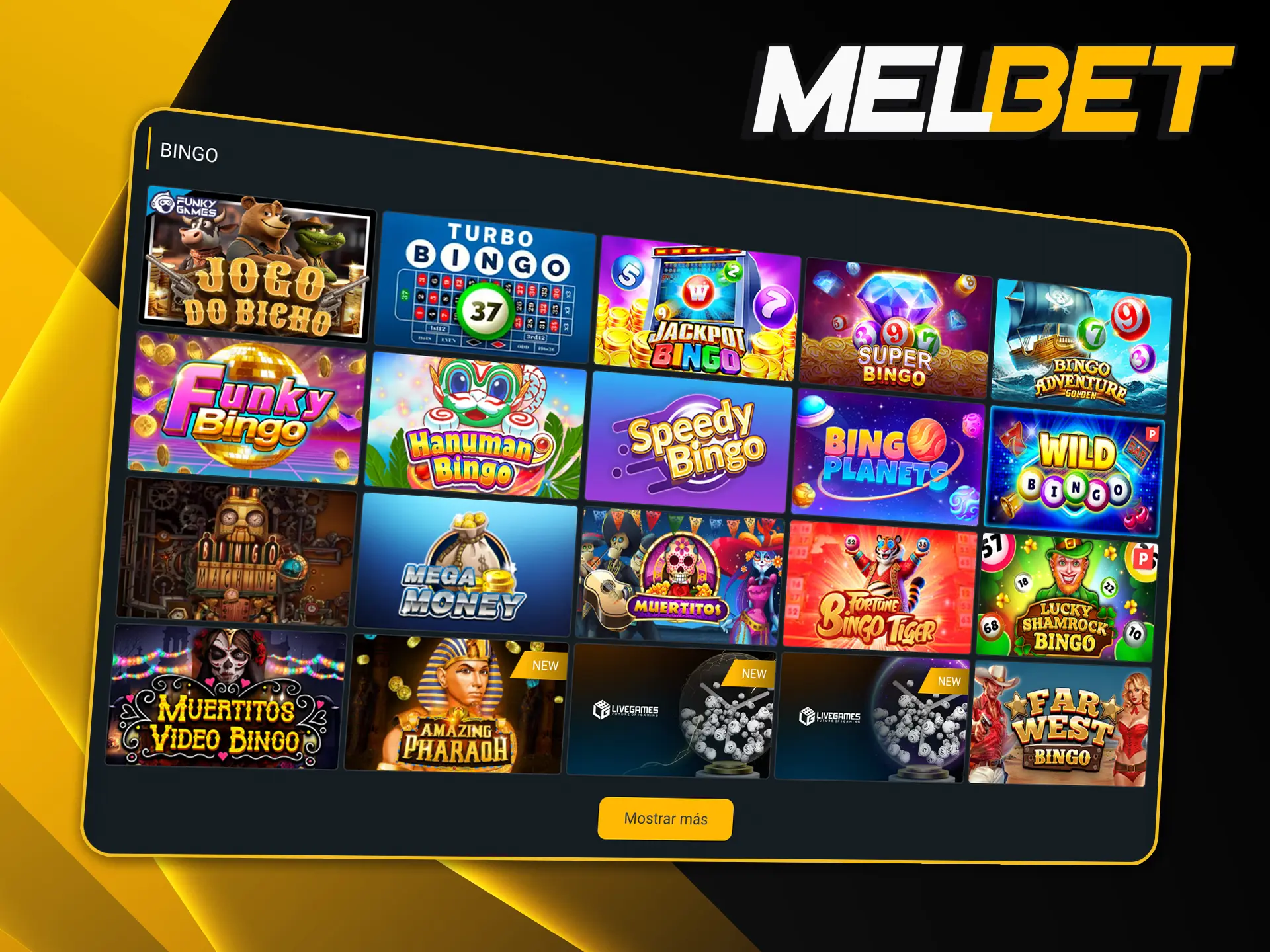 Participá en sorteos de lotería y salas de bingo online con múltiples opciones de cartones en Melbet.