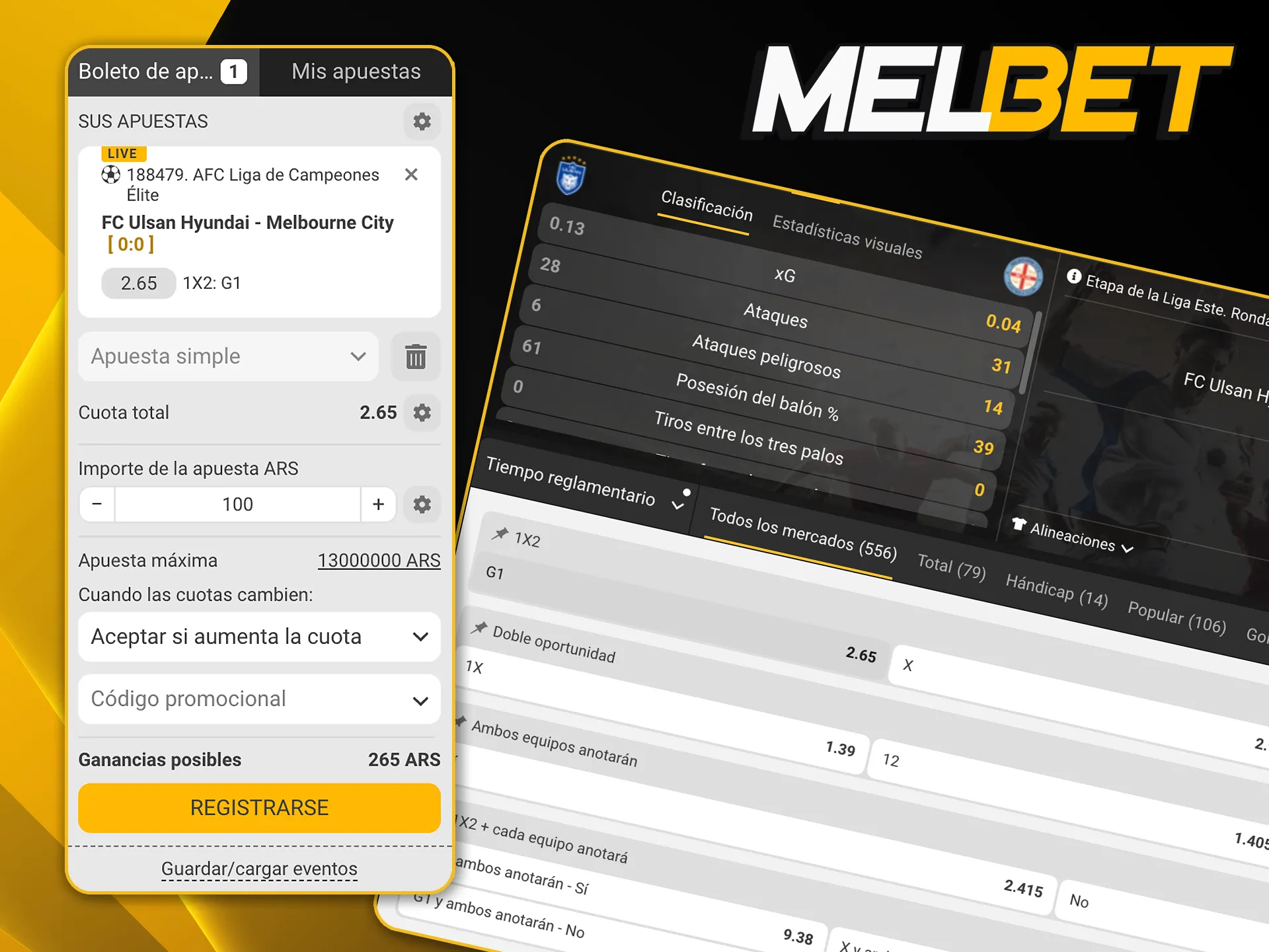 Guía práctica para seleccionar un evento, elegir un mercado y confirmar tu primer cupón en Melbet.