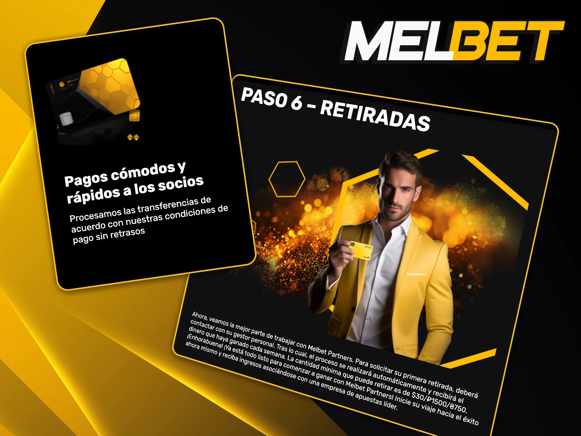 Información sobre las fechas de corte, montos mínimos y métodos locales para cobrar tus ganancias de afiliado en Melbet.