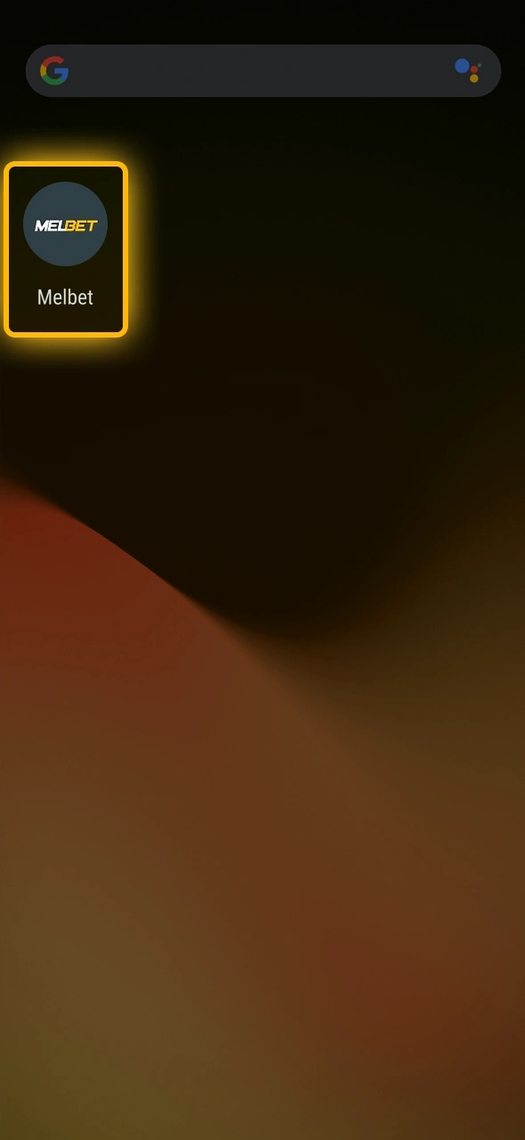 Iniciá la aplicación instalada en tu dispositivo móvil Android o iOS.