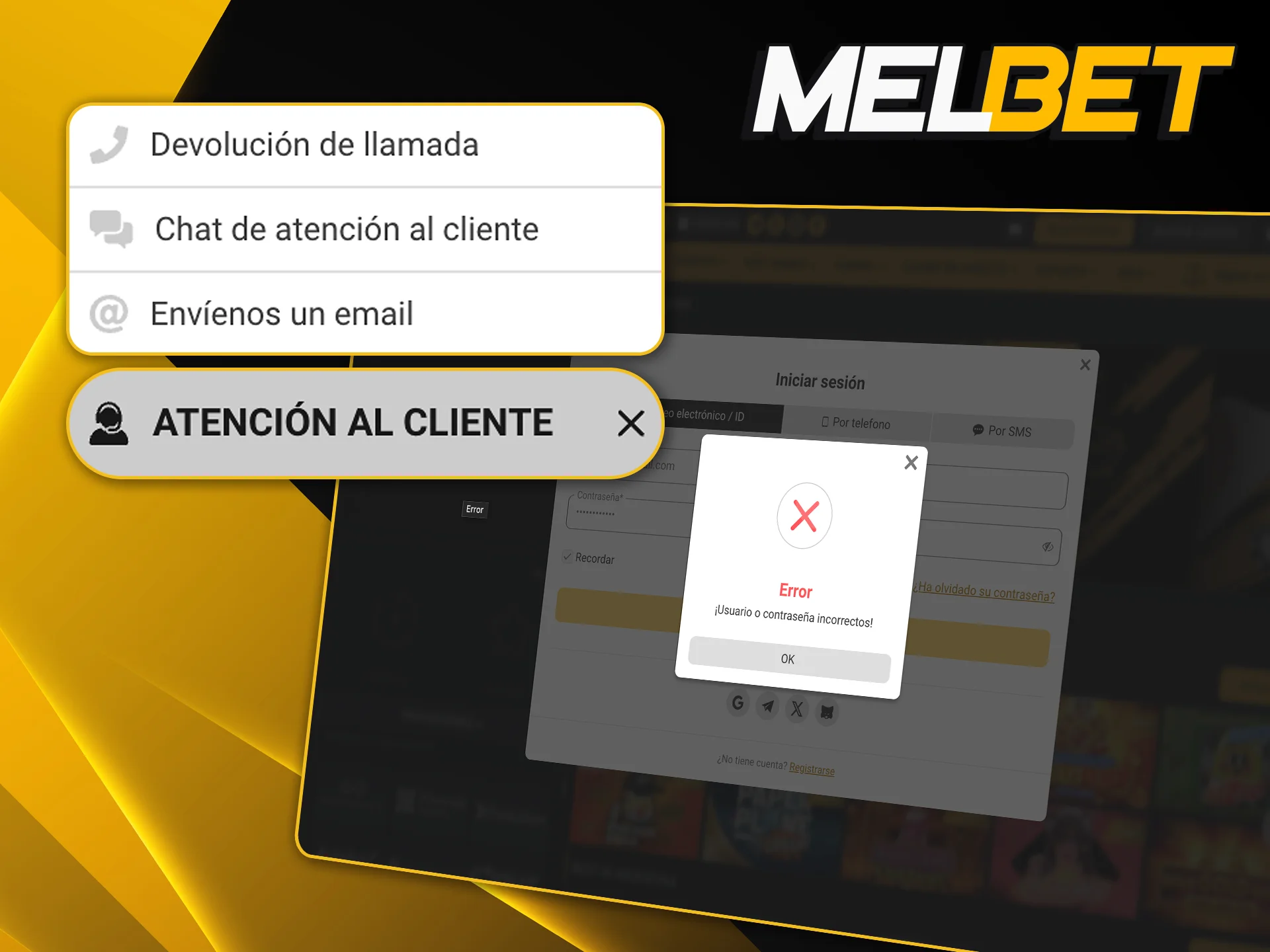 Recibí asistencia técnica de Melbet si tenés inconvenientes para entrar a tu cuenta o cargar los juegos.