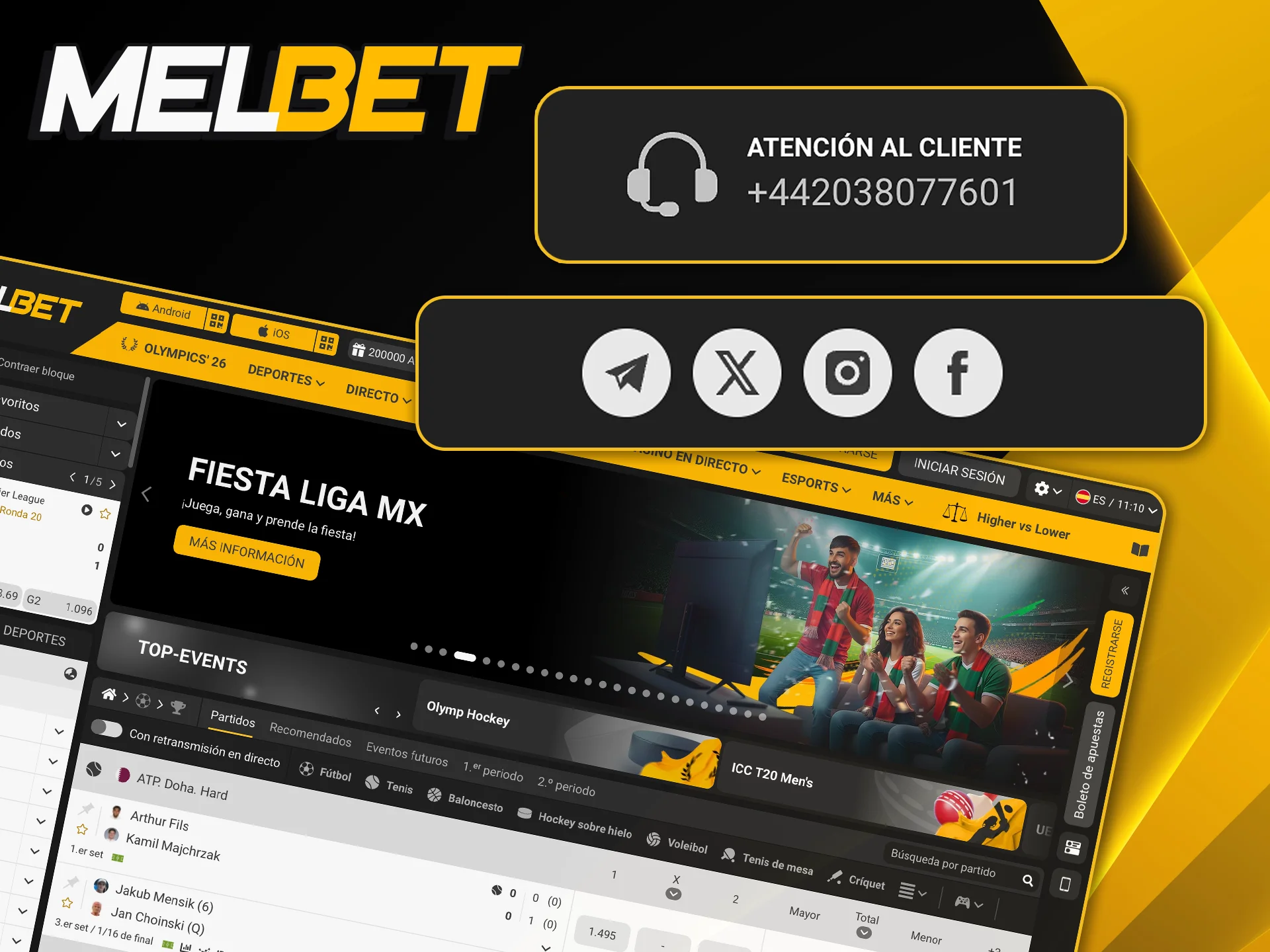Contactá al equipo de Melbet a través de canales digitales y redes sociales oficiales.