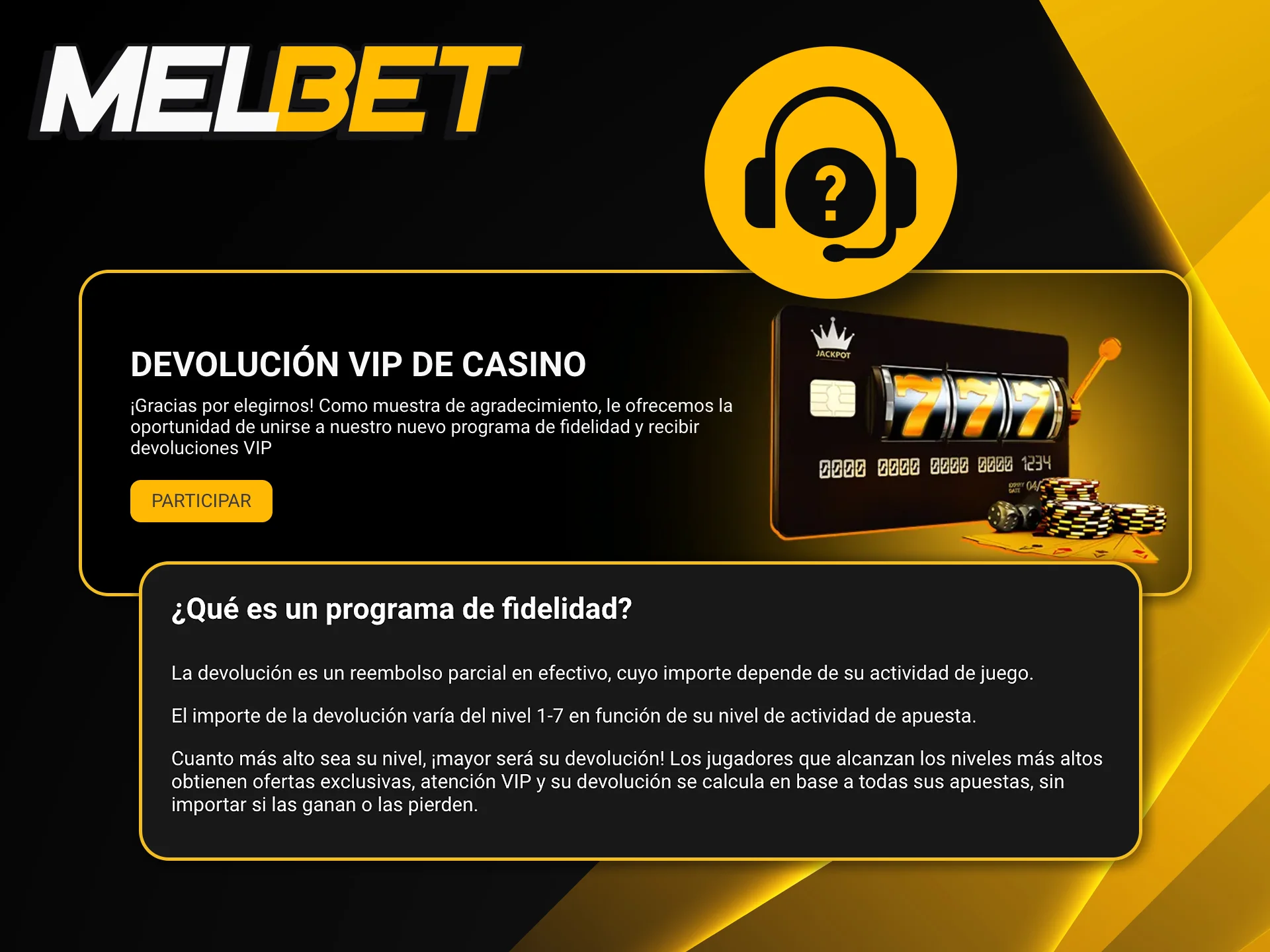 Disfrutá de atención exclusiva y tiempos de respuesta rápidos como cliente preferencial de Melbet.
