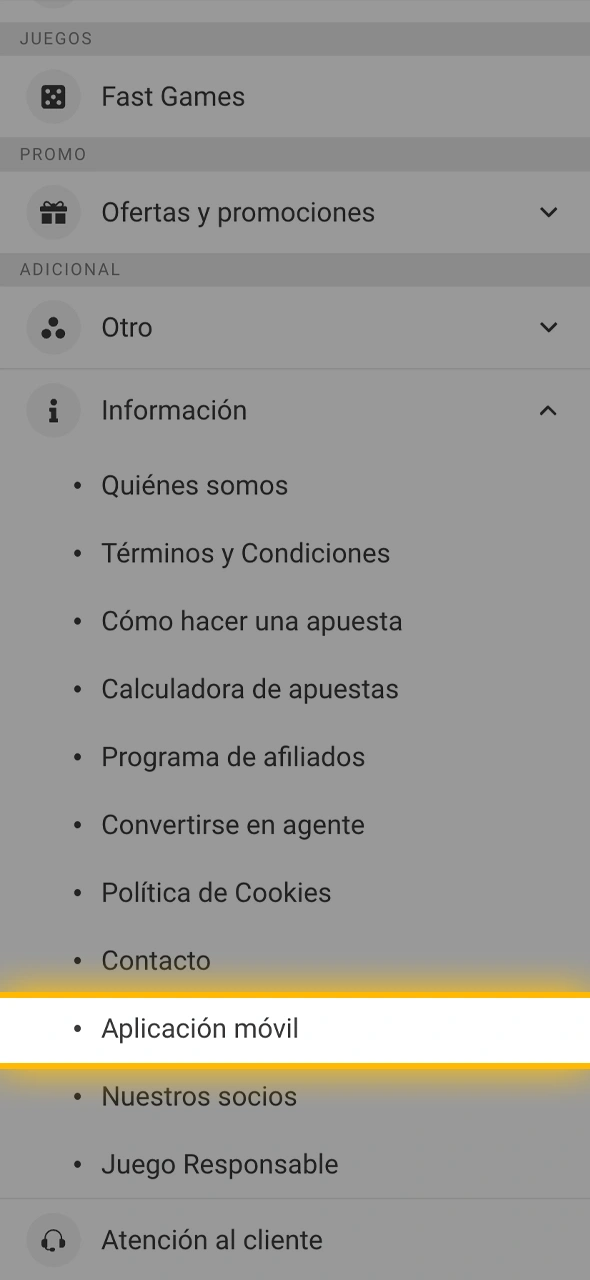 Localizá el enlace de descarga de la app oficial en la página de inicio de Melbet.