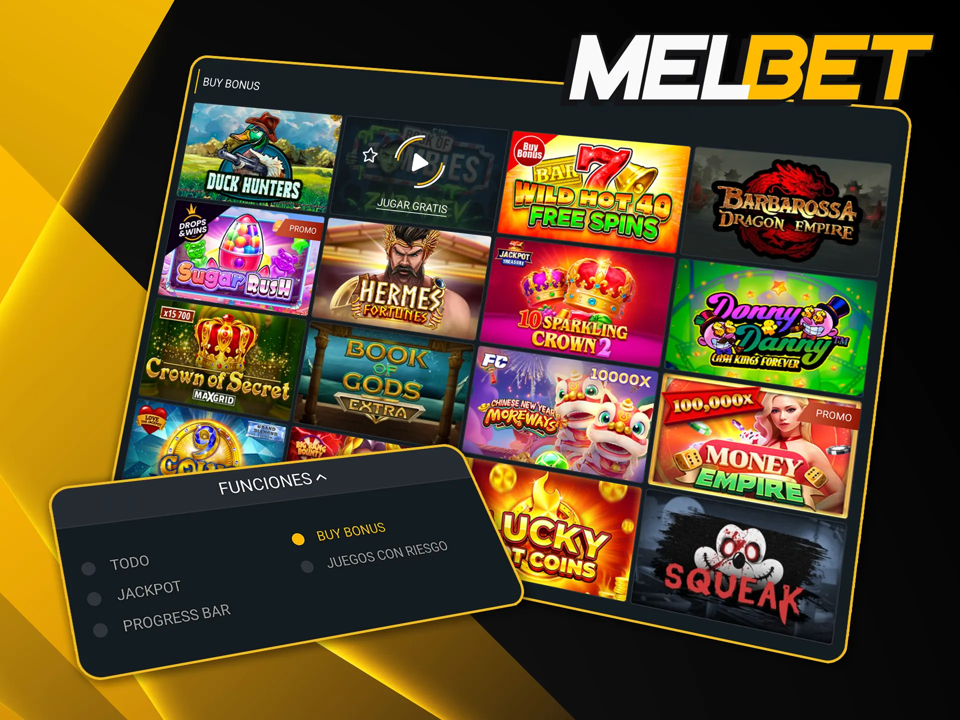 Accedé directamente a las rondas especiales en Melbet usando la función de compra de bonos.